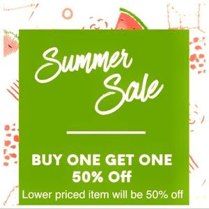 Buy one item get one 50% off